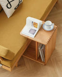 籐編みサイドテーブル　椅子　インテリア　テーブル　天然木　インドネシア籐編み　オシャレ　雑誌収納　