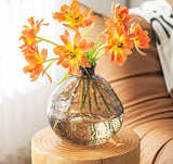 グラス花器 北欧デザイン フラワーベース 花瓶 　ガラス　透明　ボトル　生け花　インテリア　オシャレ