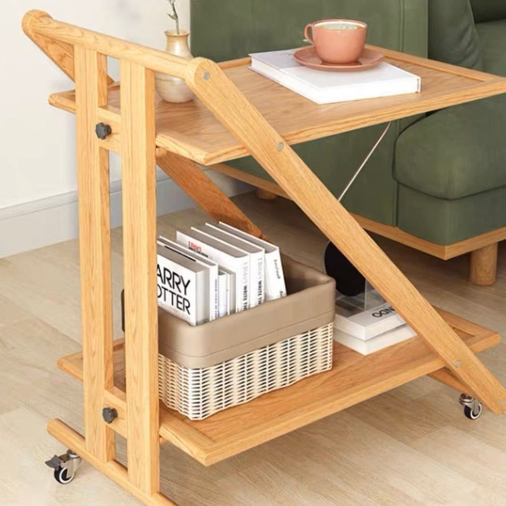 折りたたみテーブル　サイドテーブル　インテリア　家具　ラバーウッテーブル　無垢材　シンプル　おしゃれ　天然木　