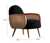 無垢材籐編みソファーチェアー　ラタン椅子　インテリア　ソフト　シンプル　シングル　ミニーソファ　