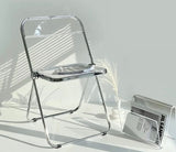 透明な折りたたみ椅子 アクリル椅子  クリエイティブファッション