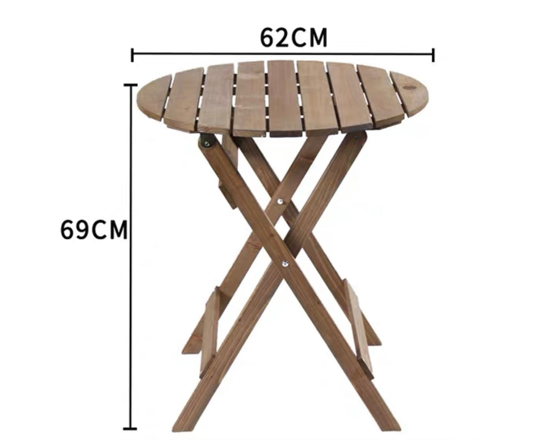 天然木 樅木製折りたたみテーブル 椅子 チェア ガーデンテーブル