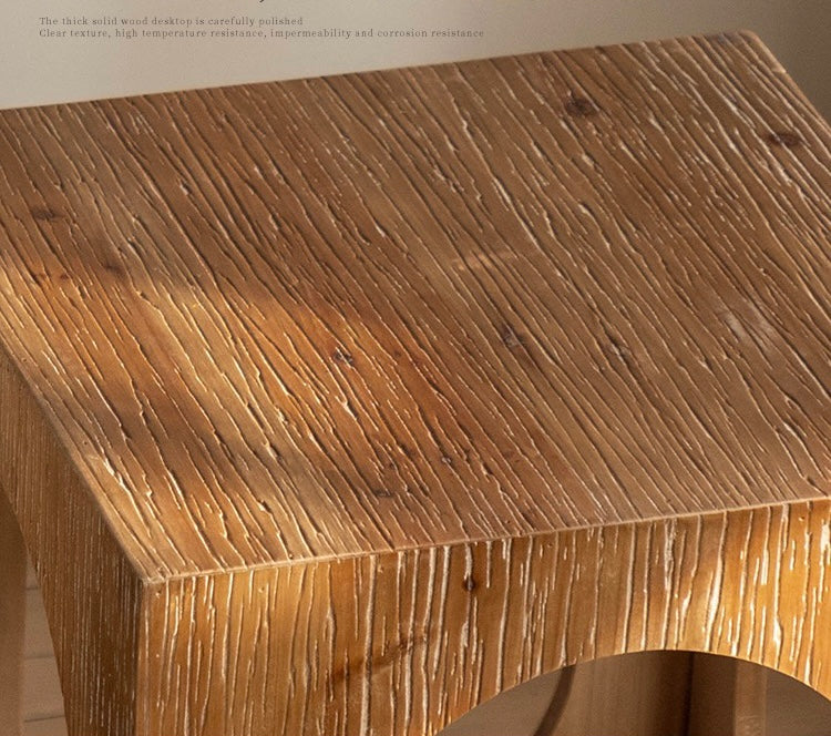 古材天然木サイドテーブル 　コーヒーテーブル　無垢材収納テーブル 木製 ビンテージ アンティーク ローテーブル