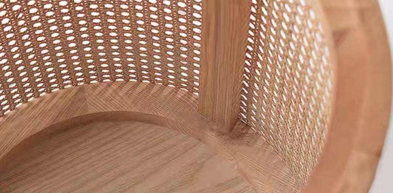 籐編み無垢材収納テーブル　インテリア　リビングルーム　シンプル　ランド　丸コーヒーテーブル　収納テーブル　オシャレ　ミニーテーブル　椅子　